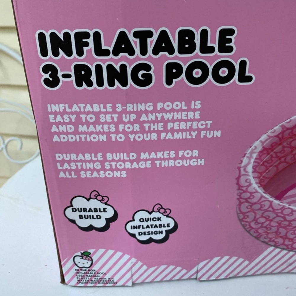 Hello Kitty NIOB Inflatable 3-Ring Kiddie Pool - Picture 7 of 10